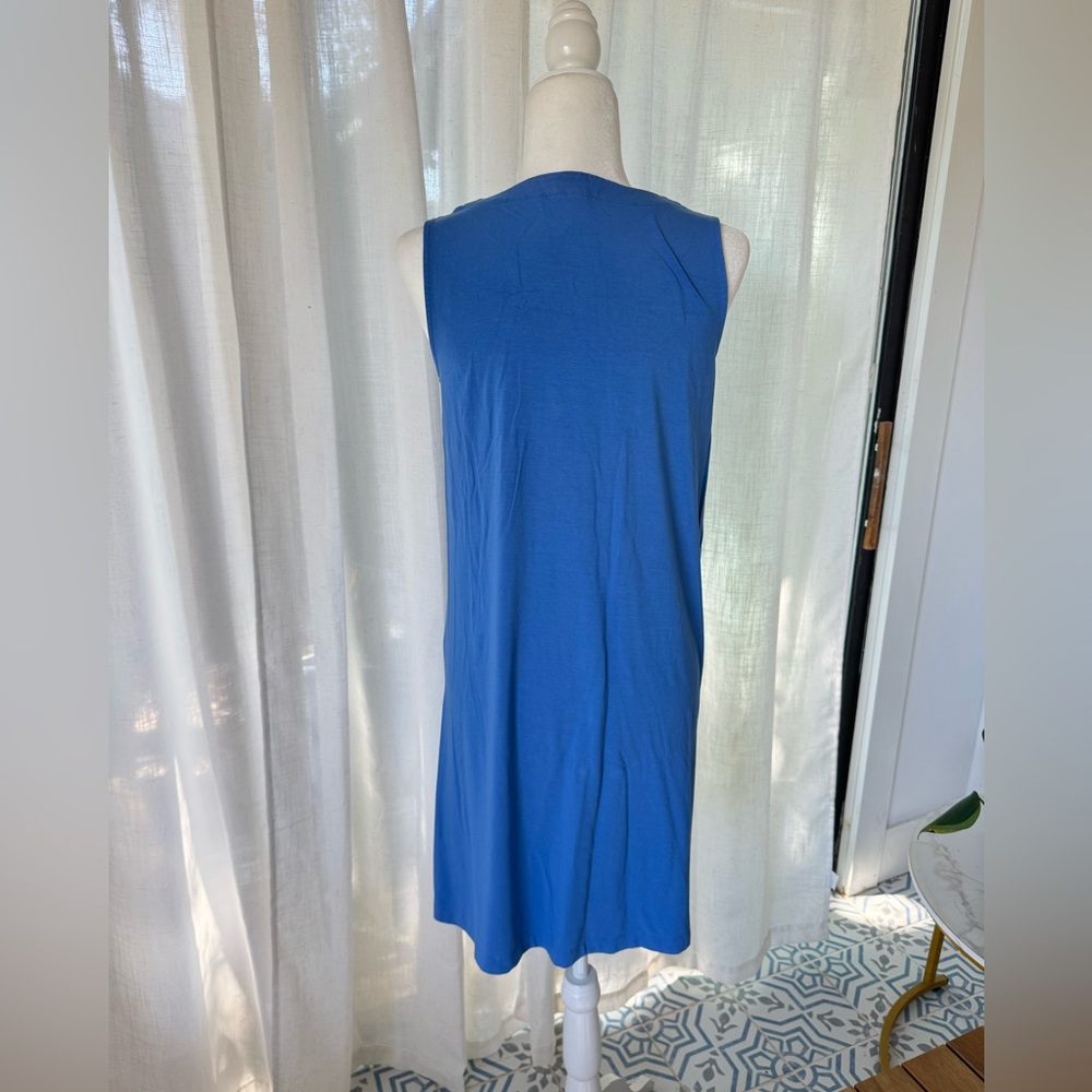 J.Jill Wearever Collection Sleeveless Blue A-Line Midi Dress – Size Small - Picture 5 of 9